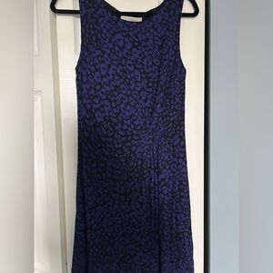 Elegant Purple Leopard Print Dress